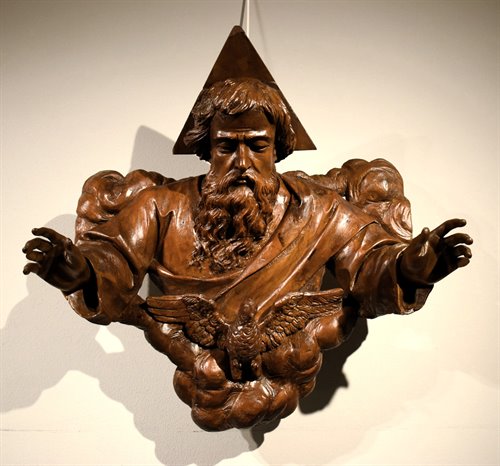 Dieu le Père -  Sculpture murale en bois